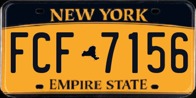 NY license plate FCF7156