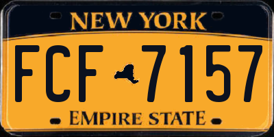 NY license plate FCF7157