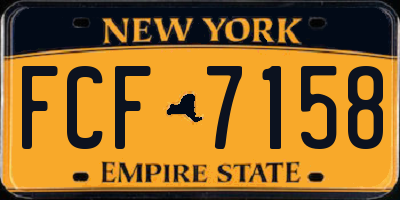 NY license plate FCF7158