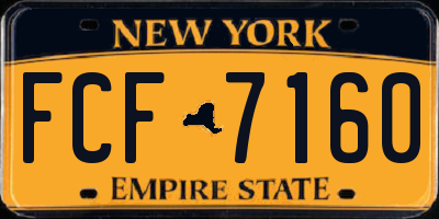 NY license plate FCF7160