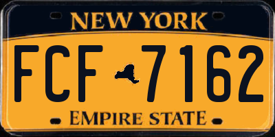 NY license plate FCF7162