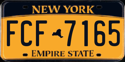 NY license plate FCF7165