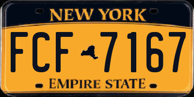 NY license plate FCF7167