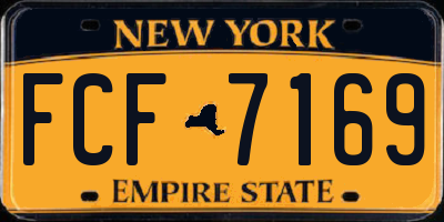 NY license plate FCF7169