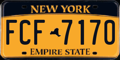 NY license plate FCF7170