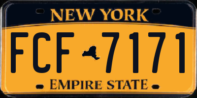 NY license plate FCF7171
