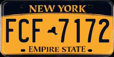 NY license plate FCF7172