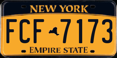 NY license plate FCF7173