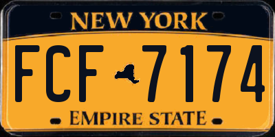 NY license plate FCF7174