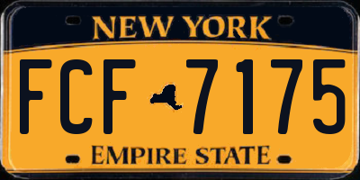 NY license plate FCF7175