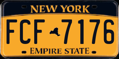 NY license plate FCF7176