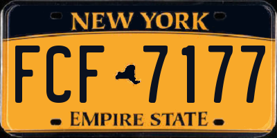 NY license plate FCF7177
