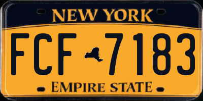 NY license plate FCF7183