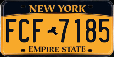 NY license plate FCF7185