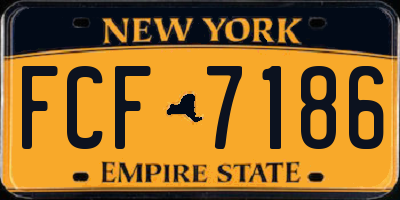 NY license plate FCF7186