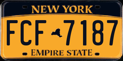 NY license plate FCF7187