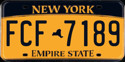 NY license plate FCF7189