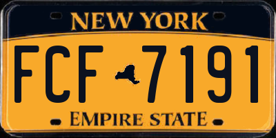 NY license plate FCF7191