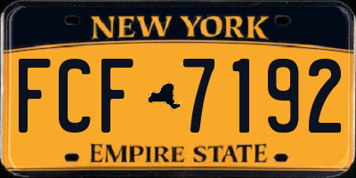 NY license plate FCF7192