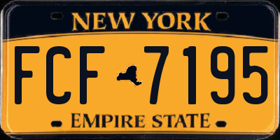 NY license plate FCF7195