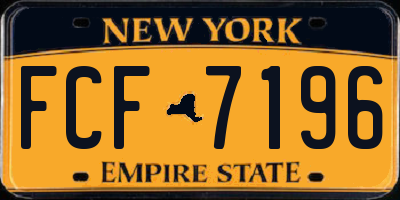NY license plate FCF7196