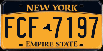NY license plate FCF7197