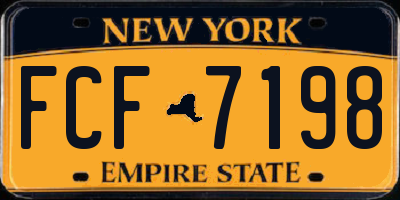 NY license plate FCF7198
