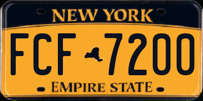 NY license plate FCF7200