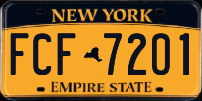 NY license plate FCF7201