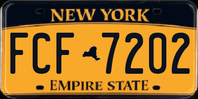 NY license plate FCF7202