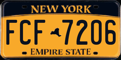 NY license plate FCF7206