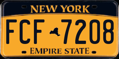 NY license plate FCF7208