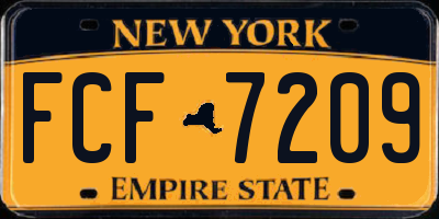 NY license plate FCF7209