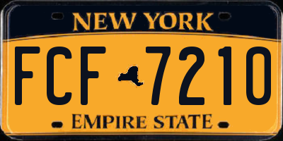 NY license plate FCF7210