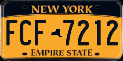 NY license plate FCF7212