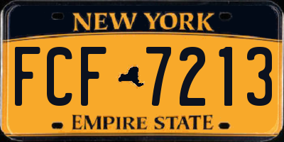 NY license plate FCF7213