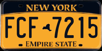 NY license plate FCF7215