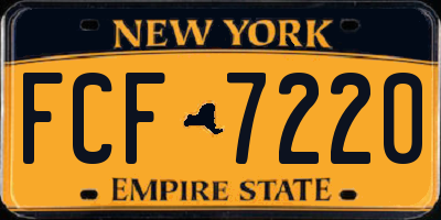 NY license plate FCF7220