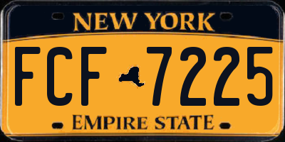 NY license plate FCF7225
