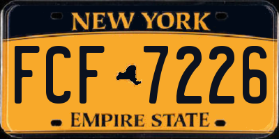 NY license plate FCF7226