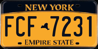 NY license plate FCF7231