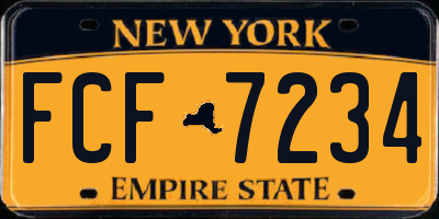 NY license plate FCF7234