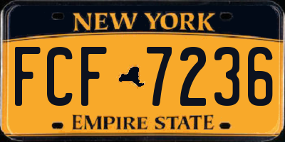 NY license plate FCF7236