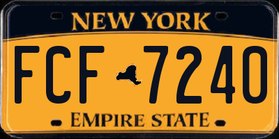 NY license plate FCF7240