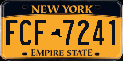 NY license plate FCF7241