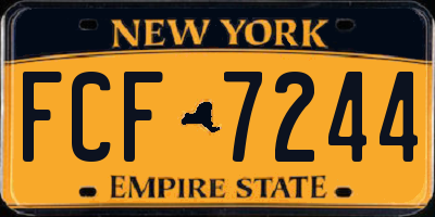 NY license plate FCF7244