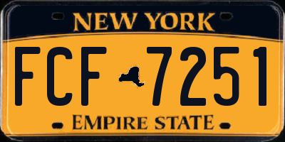 NY license plate FCF7251