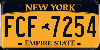NY license plate FCF7254