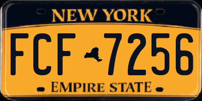 NY license plate FCF7256