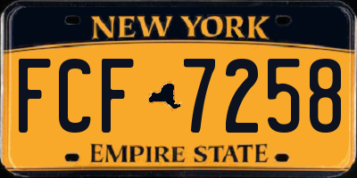 NY license plate FCF7258